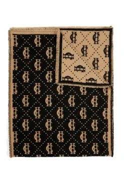 Holland Cooper Lightweight Monogram Scarf Tan Black Online