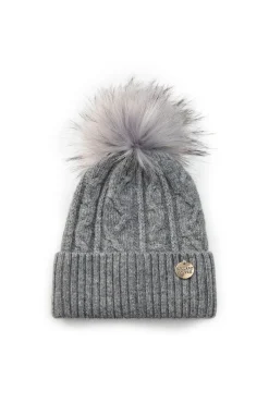 Holland Cooper Little Bobble Hat Soft Grey Marl Discount