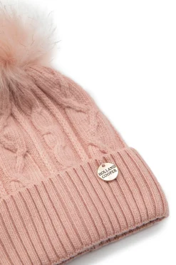 Holland Cooper Little Bobble Hat Soft Pink