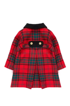 Holland Cooper Little Town Coat Red Tartan Online