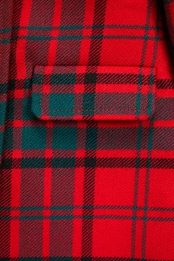 Holland Cooper Little Town Coat Red Tartan Online
