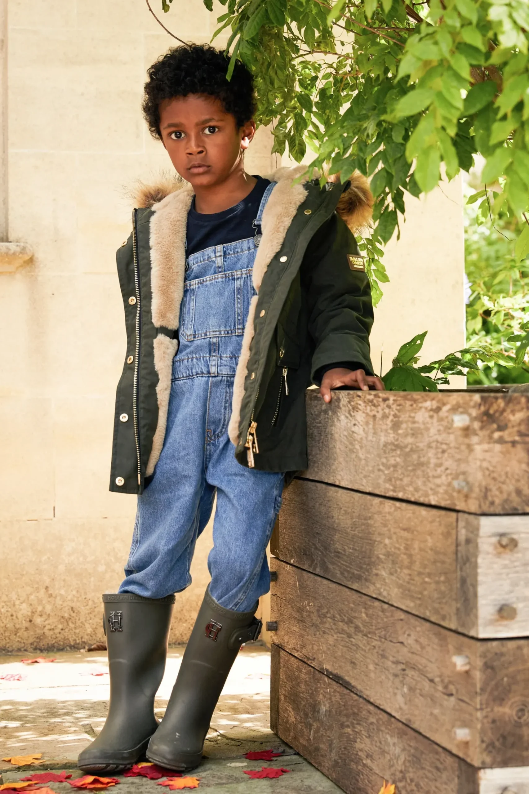 Holland Cooper Little Wellie - Junior Dinosaur Green Sale
