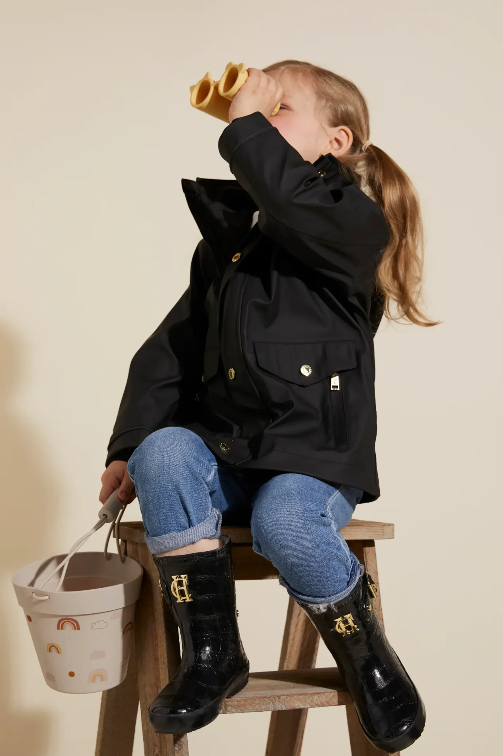 Holland Cooper Little Wellie - Toddler Liquorice Hot