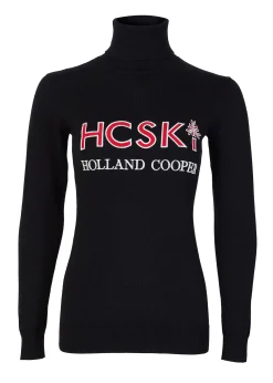 Holland Cooper Logo Ski Knit Black Best