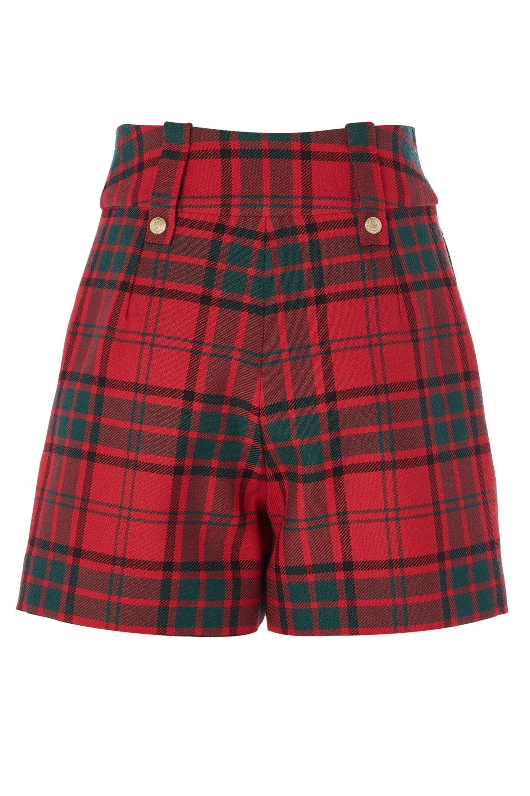 Holland Cooper Luxe Tailored Short Red Tartan Clearance