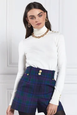 Holland Cooper Luxe Tailored Short Heather Tartan Online