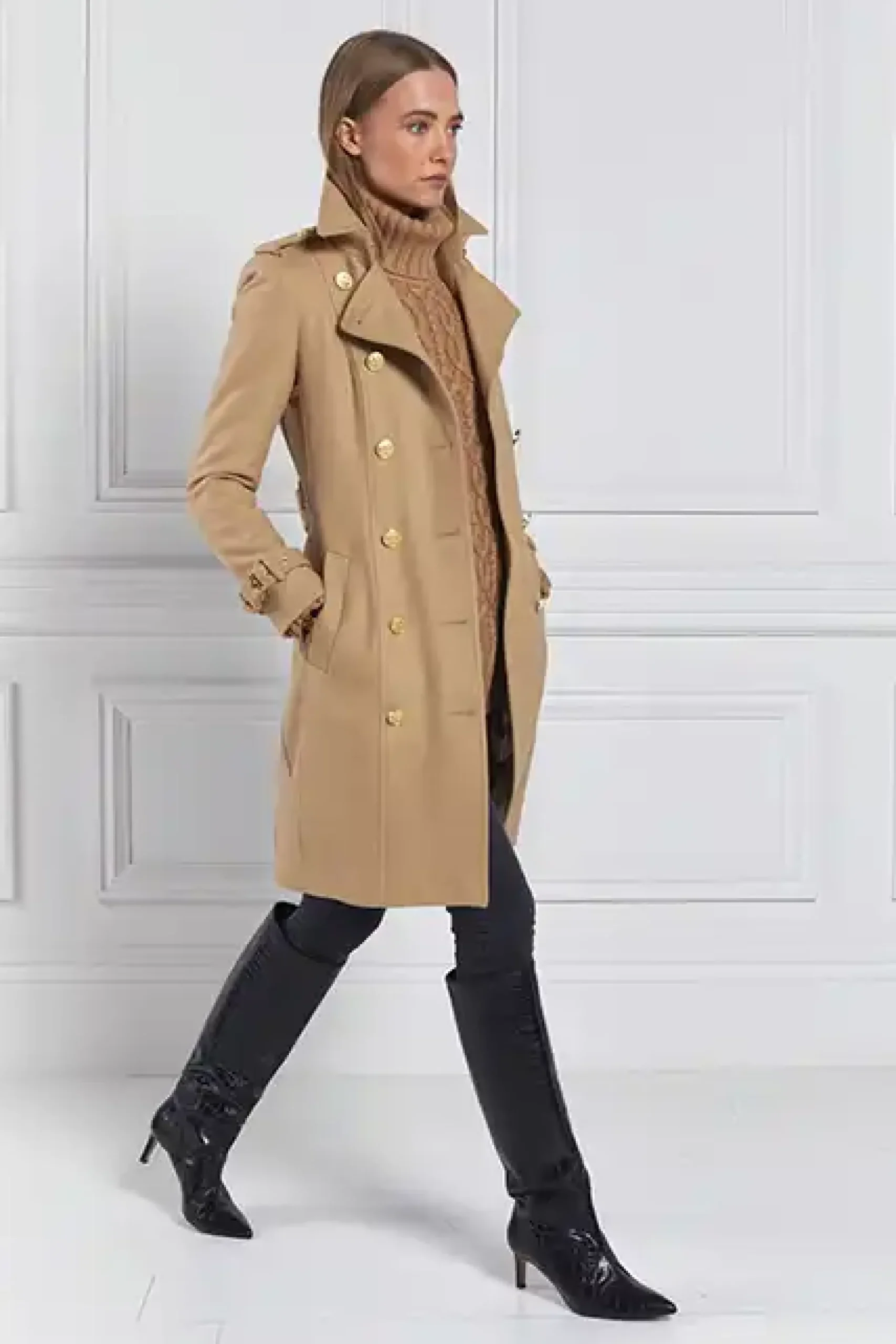 Holland Cooper Marlborough Trench Coat Camel Clearance