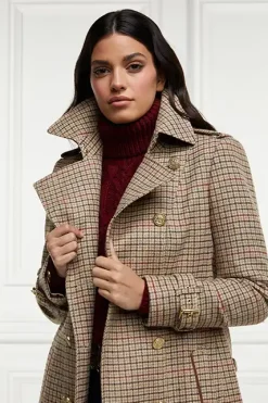Holland Cooper Marlborough Trench Coat Charlton Tweed Discount