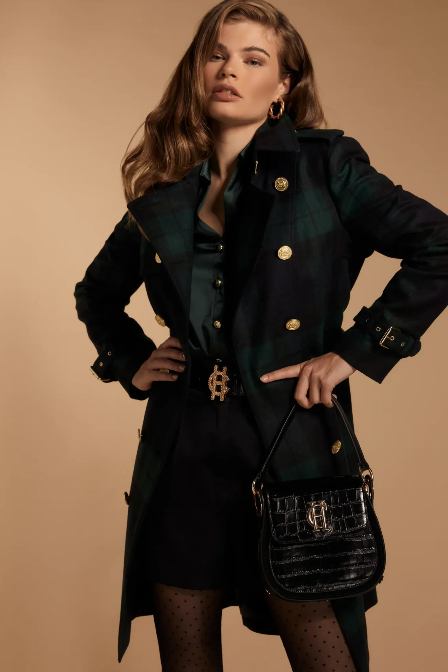 Holland Cooper Marlborough Trench Coat Blackwatch New