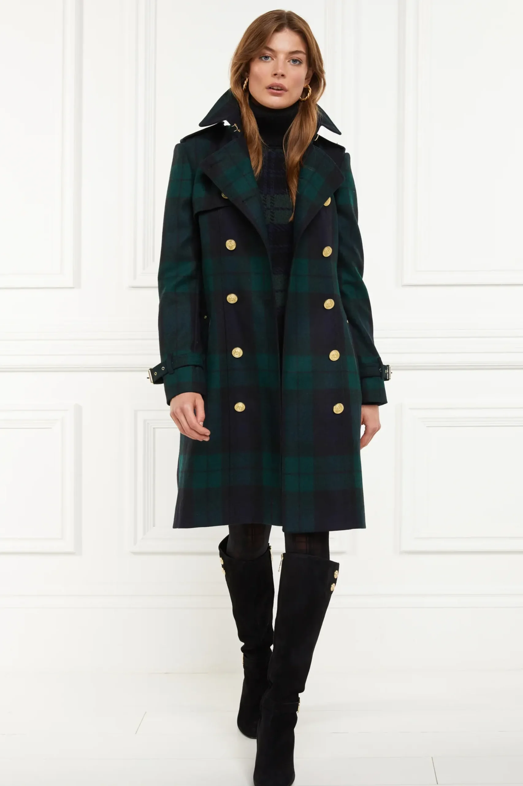 Holland Cooper Marlborough Trench Coat Blackwatch New