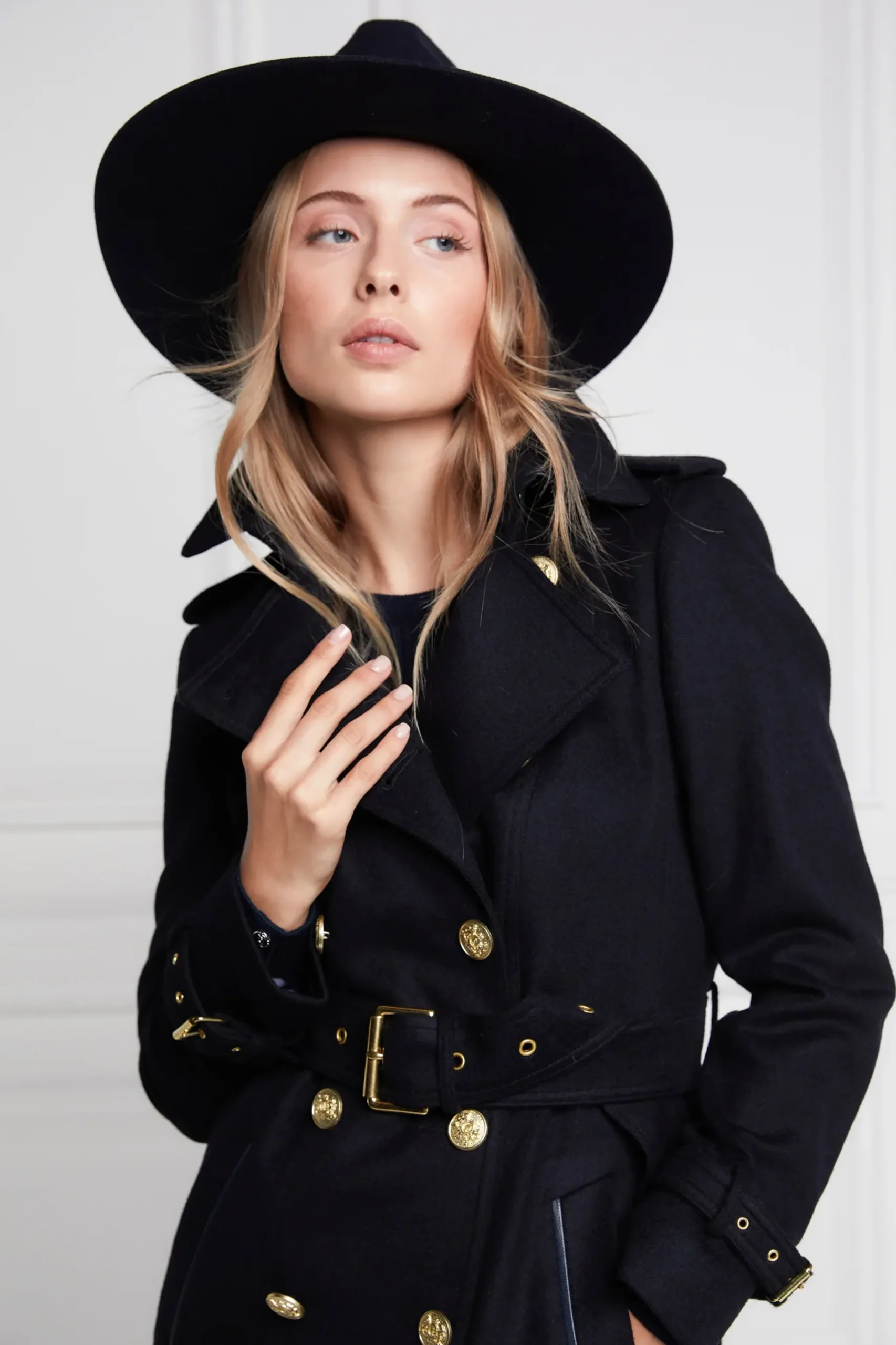 Holland Cooper Marlborough Trench Coat Soft Navy Outlet
