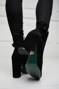 Holland Cooper Mayfair Suede Ankle Boot Black Outlet