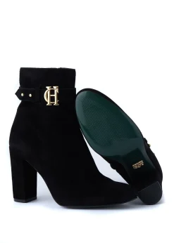 Holland Cooper Mayfair Suede Ankle Boot Black Outlet