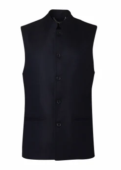 Holland Cooper Nehru Gilet Navy Loxley Clearance