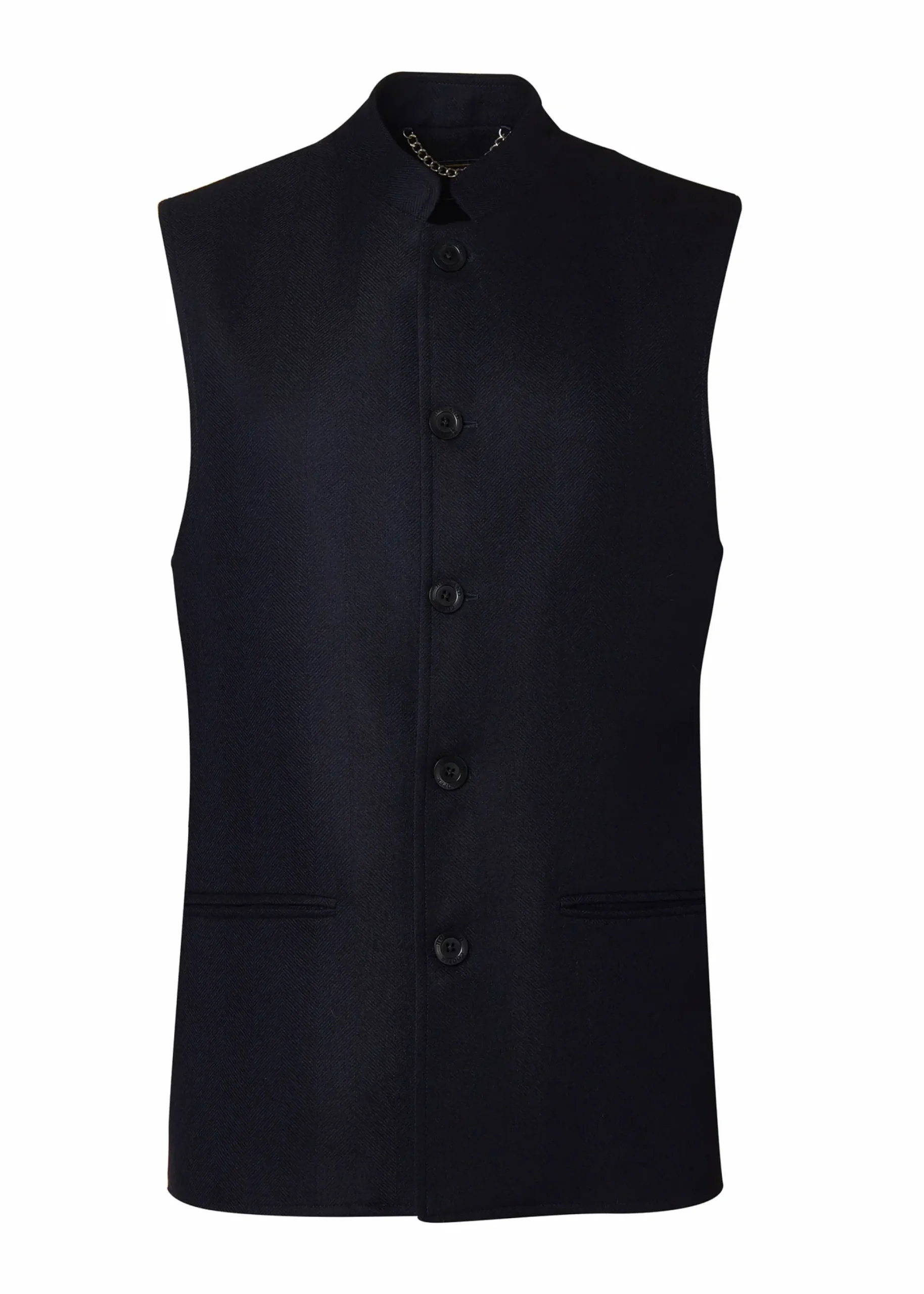 Holland Cooper Nehru Gilet Navy Loxley Clearance