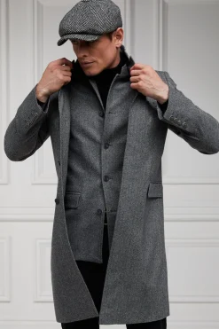Holland Cooper Nehru Gilet Mono Herringbone Outlet