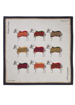Holland Cooper Silk Scarf Nine Horse Clearance