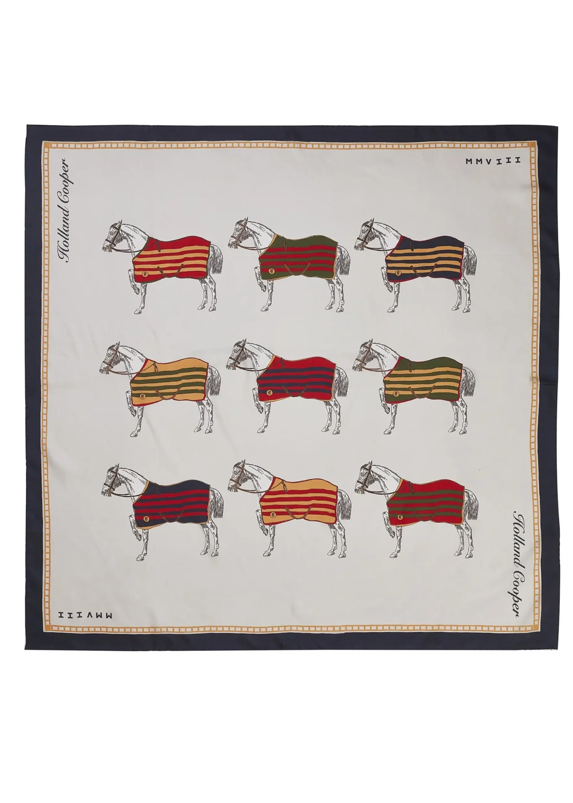 Holland Cooper Silk Scarf Nine Horse Clearance
