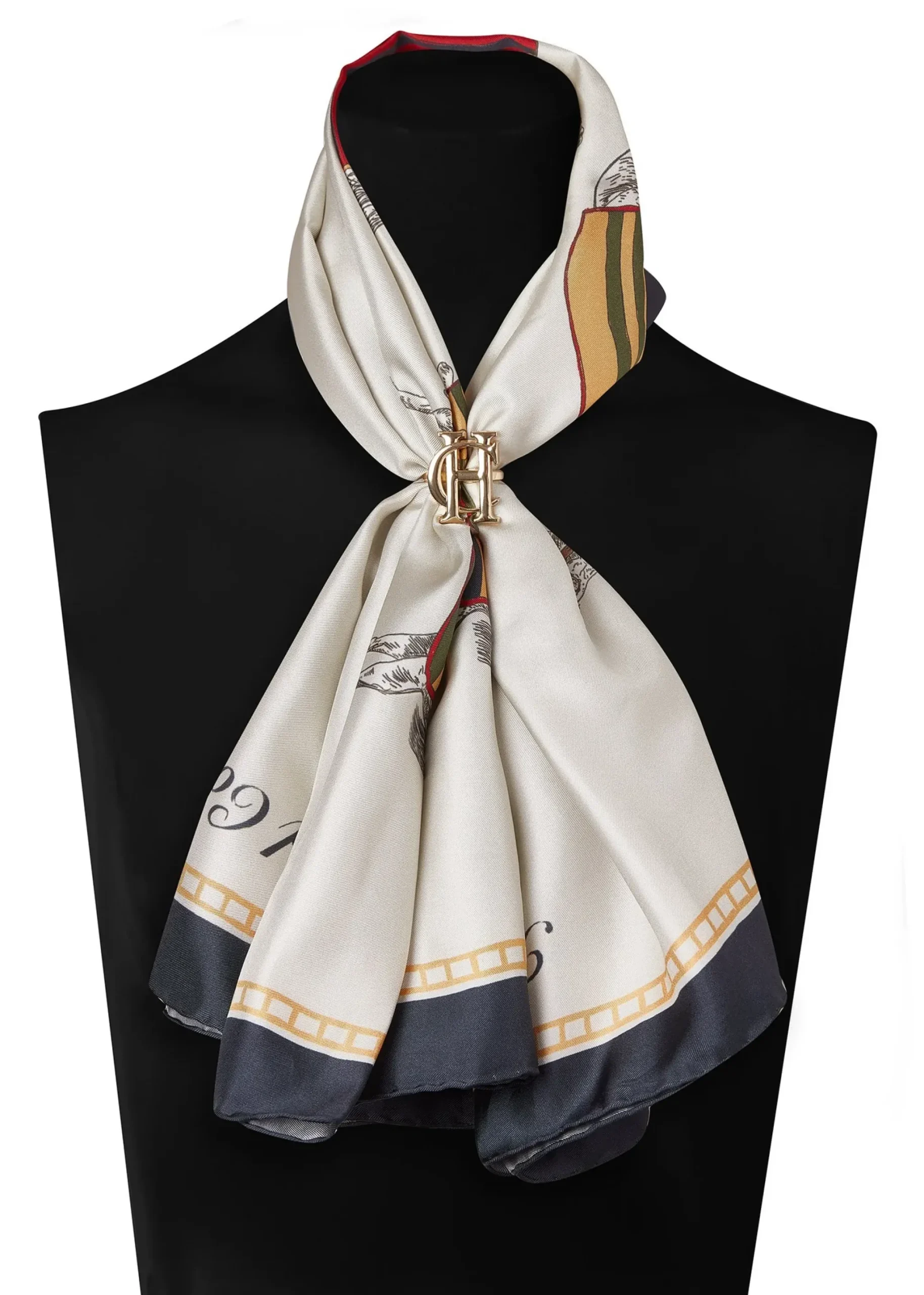 Holland Cooper Silk Scarf Nine Horse Clearance