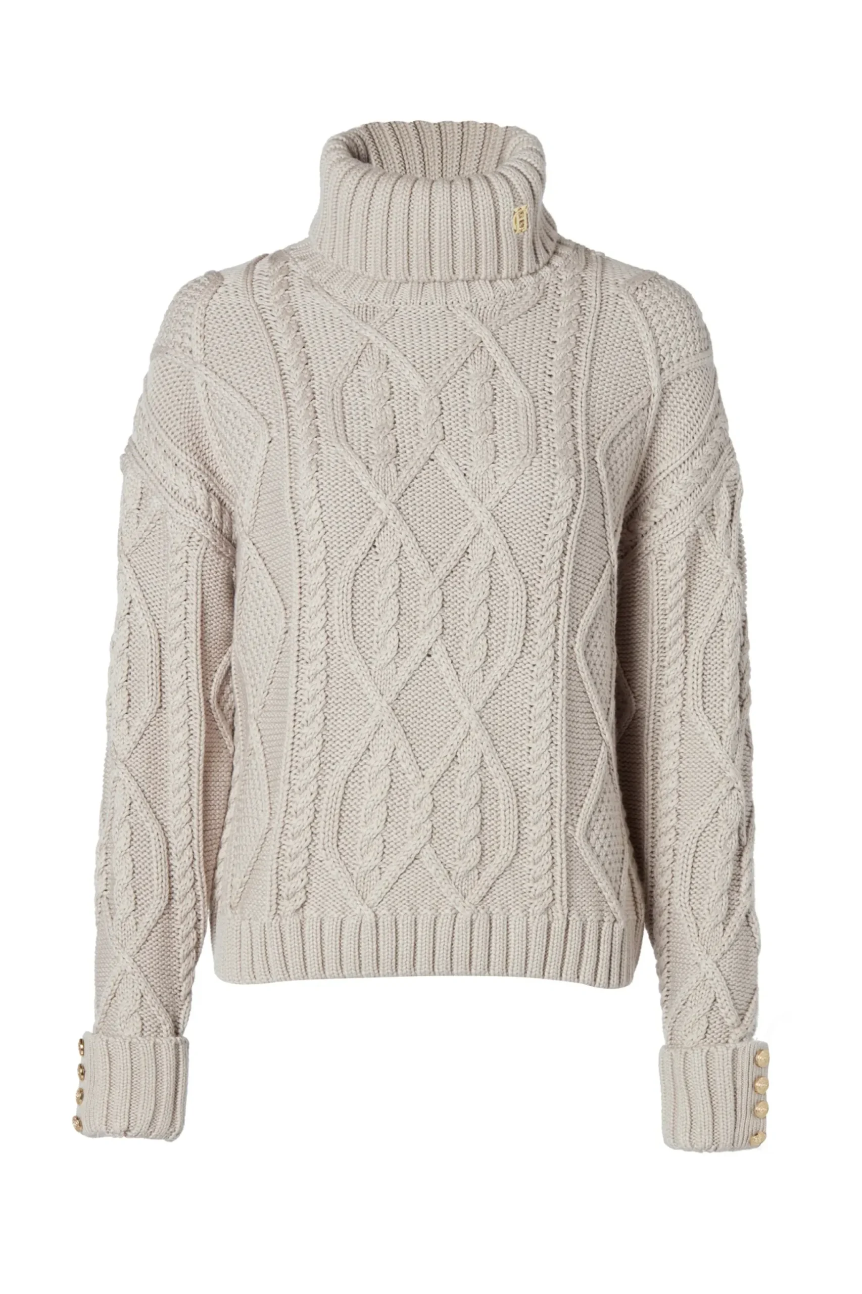 Holland Cooper Noveli Cable Knit Taupe Outlet