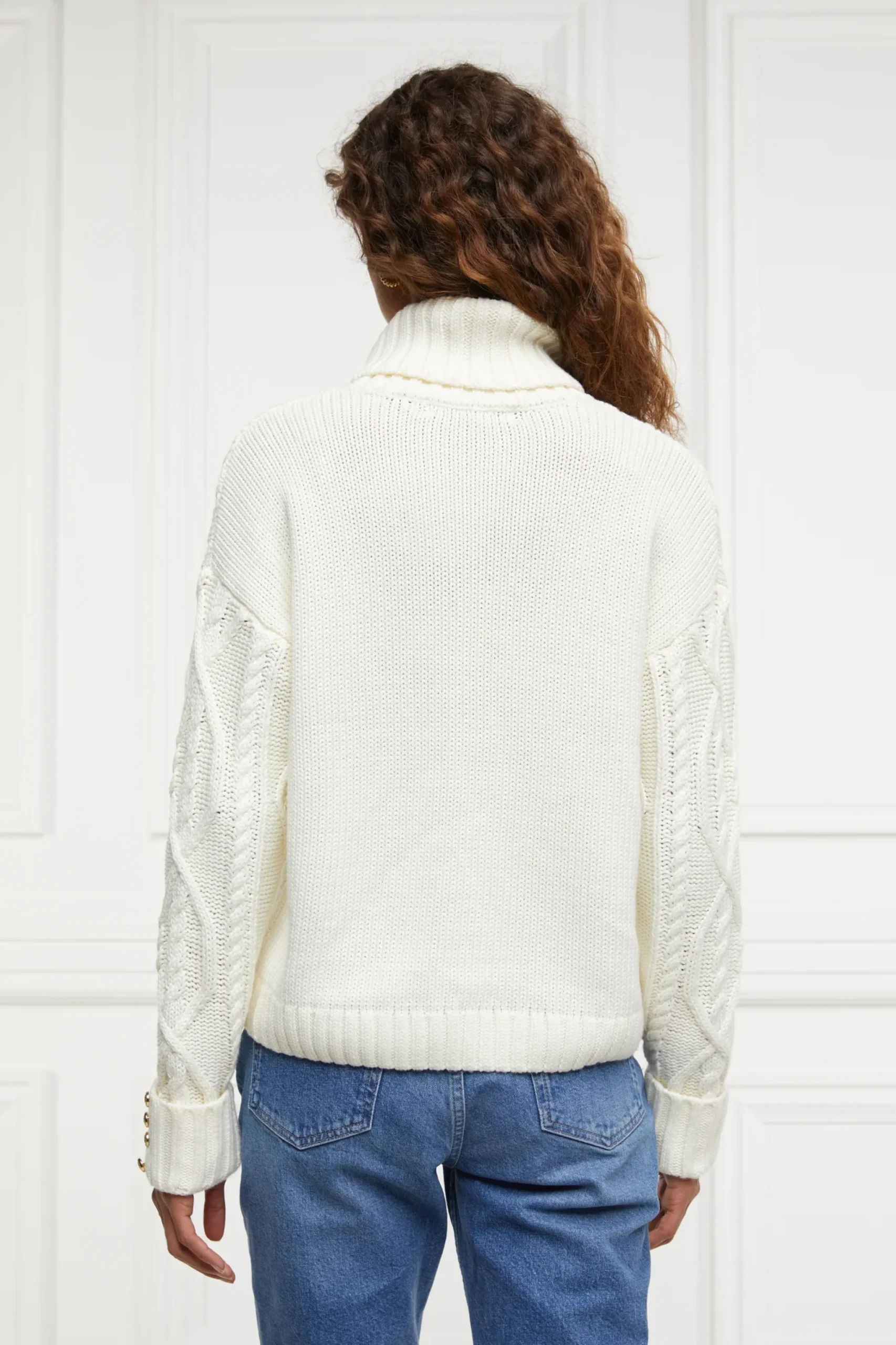 Holland Cooper Noveli Cable Knit Oyster Online