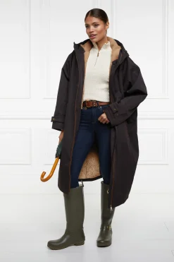 Holland Cooper One-Size Waterproof Coat Chocolate Sale