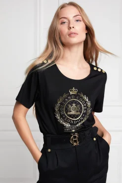 Holland Cooper Ornate Crest Tee Black Online