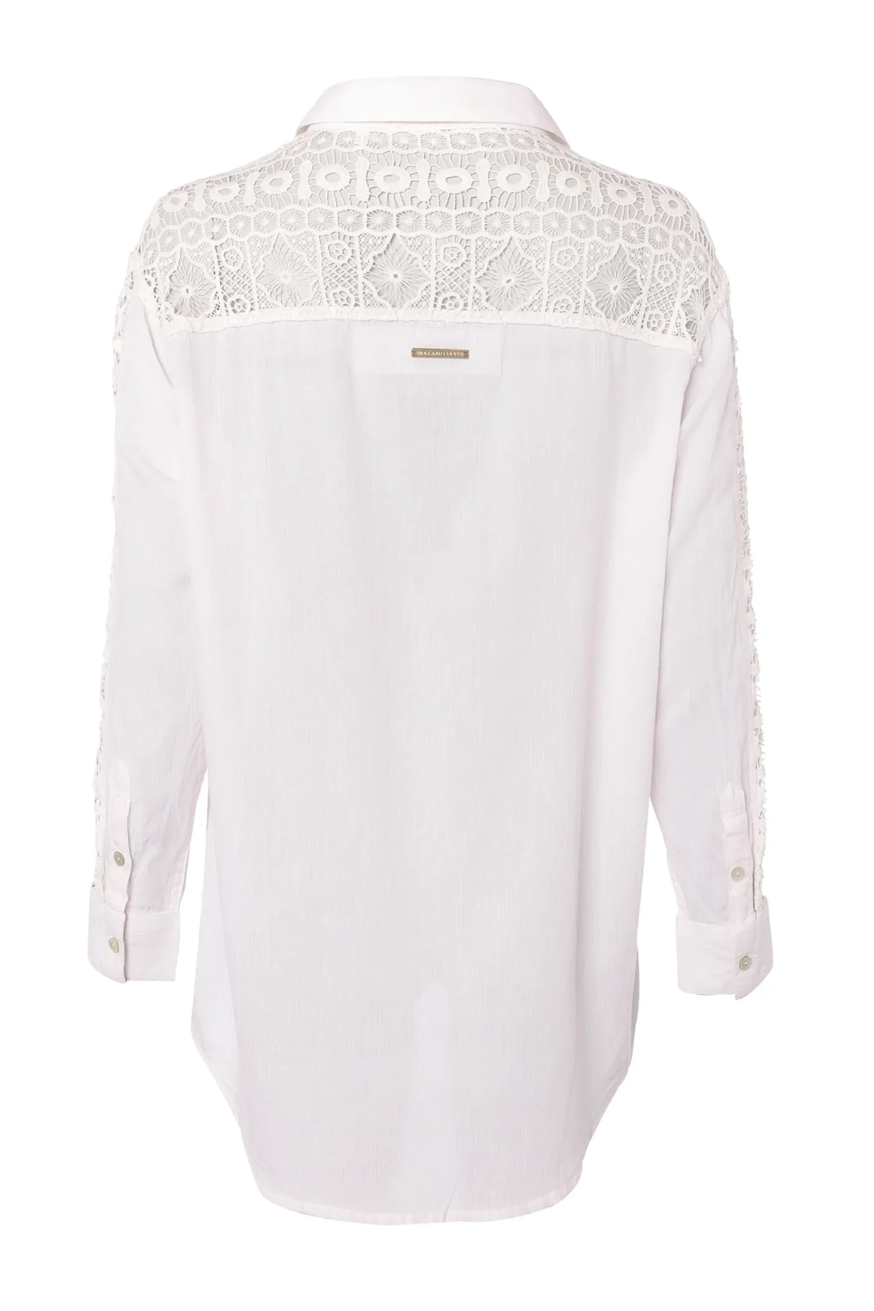 Holland Cooper Oversized Cotton Lace Shirt Pink Stripe Outlet