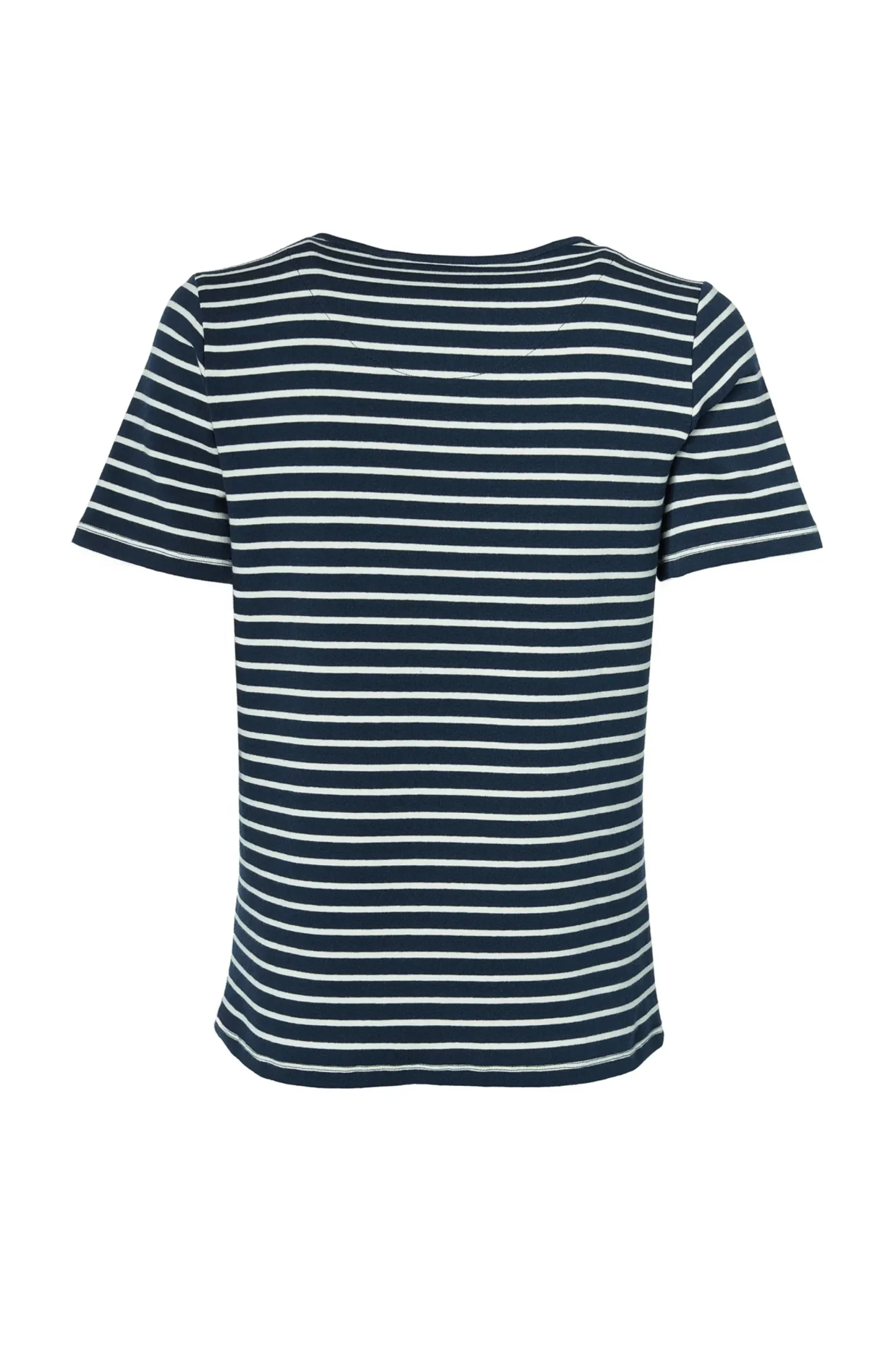 Holland Cooper Padstow Crew Neck Tee Ink Navy Natural Stripe Best