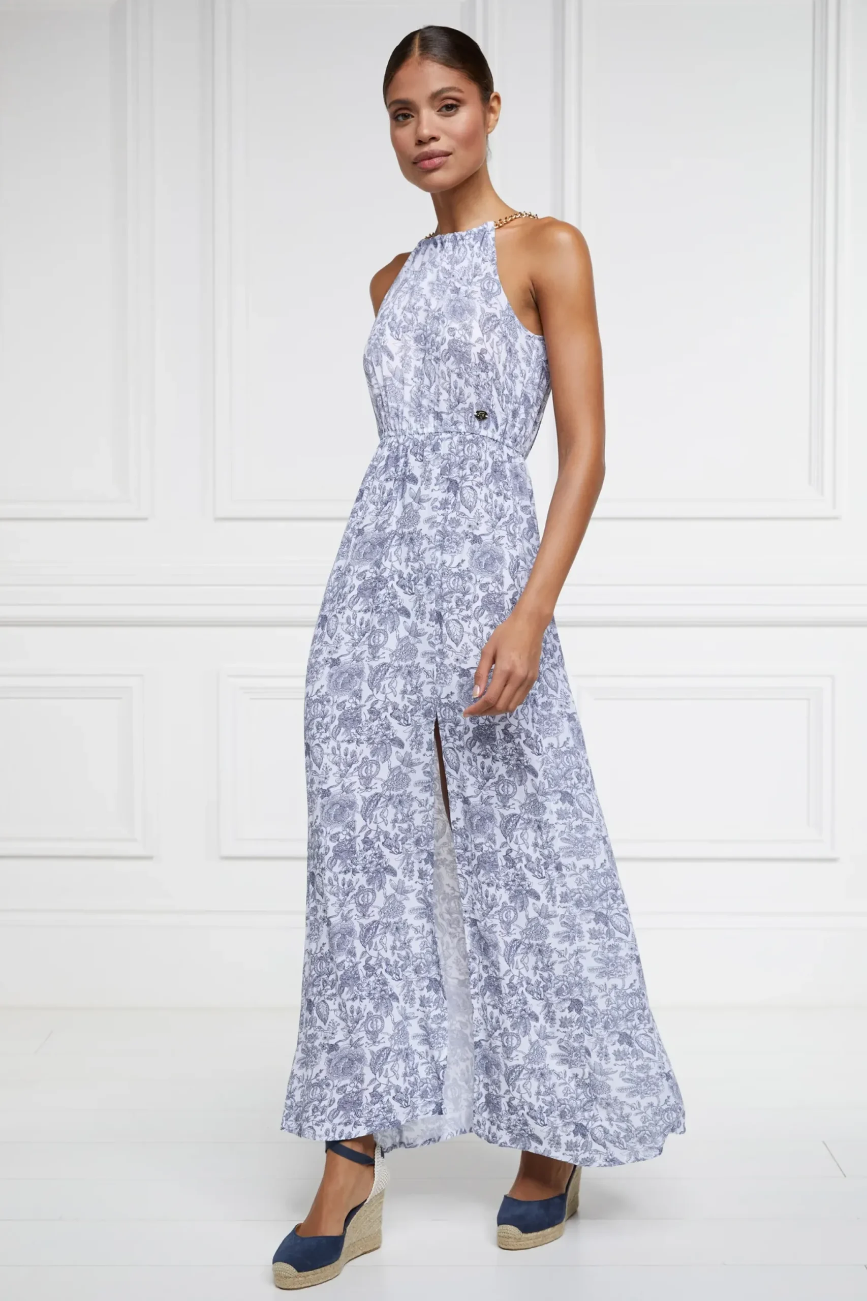 Holland Cooper Paloma Maxi Dress White Willow Discount