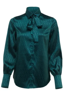 Holland Cooper Penny Jacquard Shirt Emerald