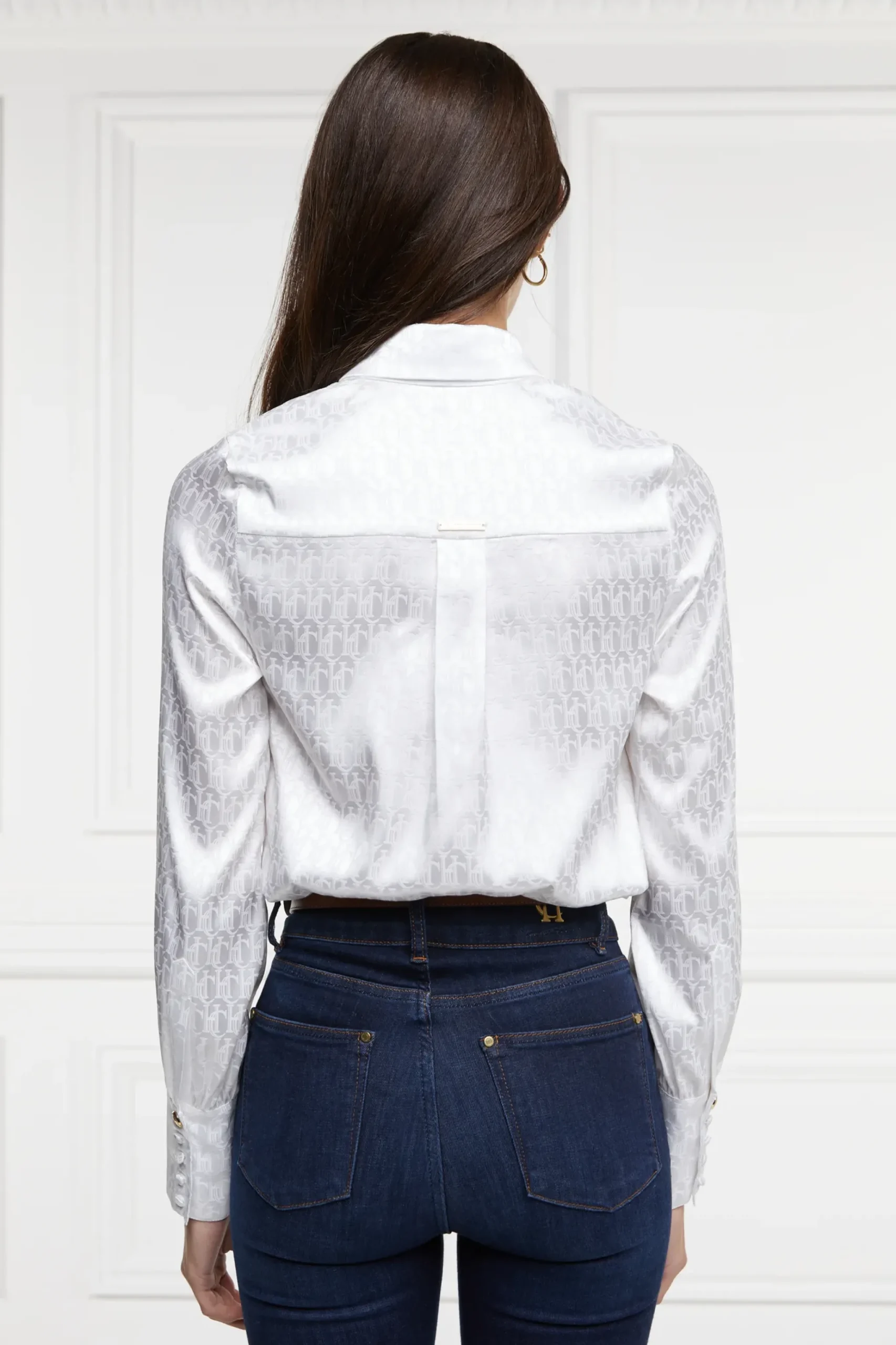 Holland Cooper Penny Jacquard Shirt White Hot