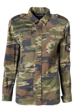 Holland Cooper Premium Artillery Jacket Washed Camo Hot