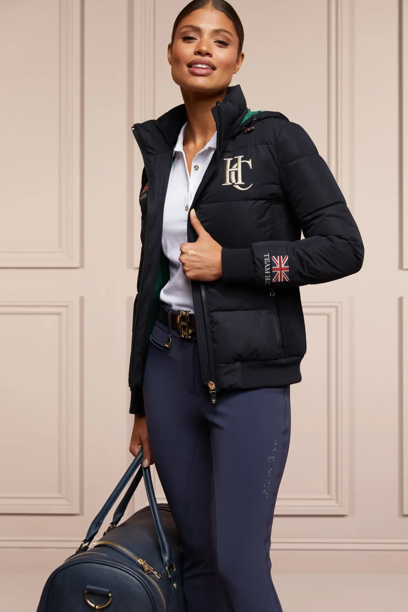 Holland Cooper Premium Mid Rise Breeches Yale Blue Best