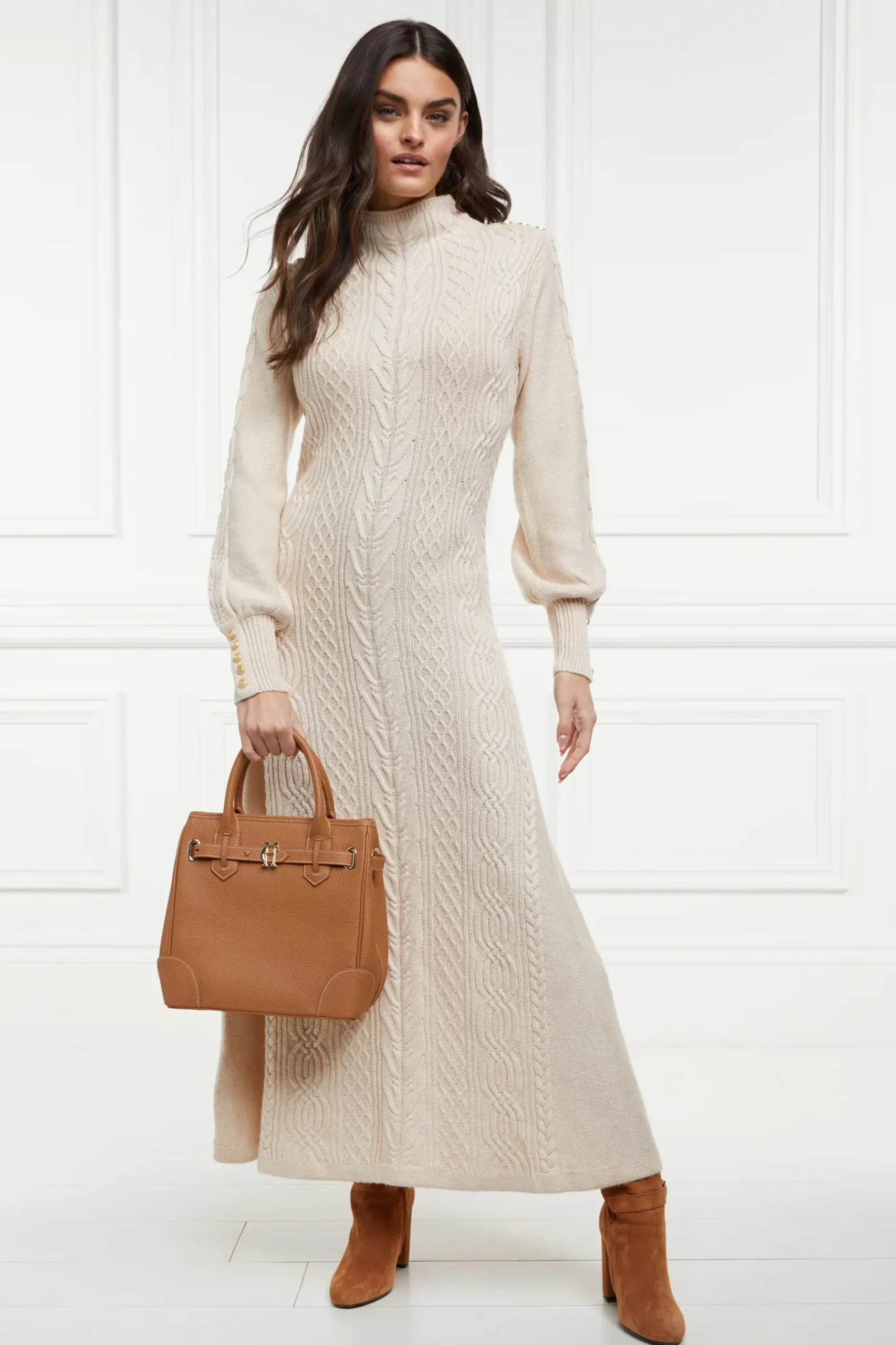 Holland Cooper Rachel Maxi Dress Oatmeal