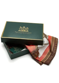 Holland Cooper Regal Horse Silk Scarf Sienna