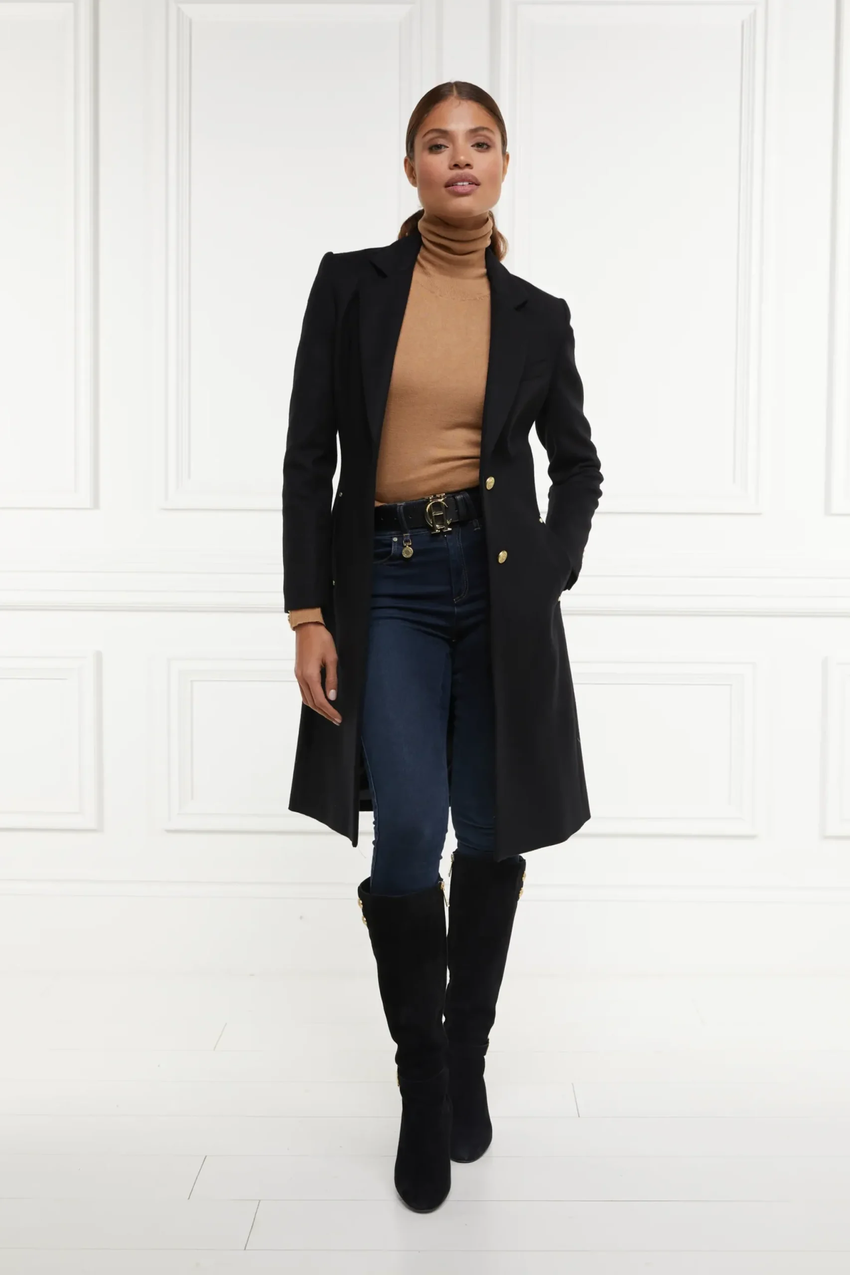 Holland Cooper Regency Coat Soft Black Online