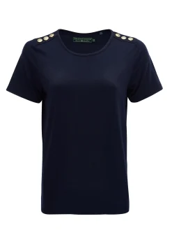Holland Cooper Relax Fit Crew Neck Tee Ink Navy Sale