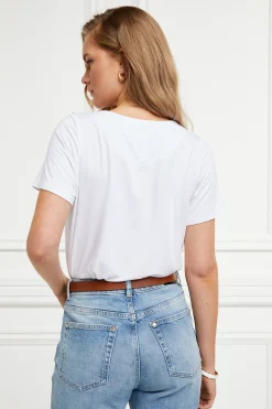 Holland Cooper Relax Fit V-Neck Tee White