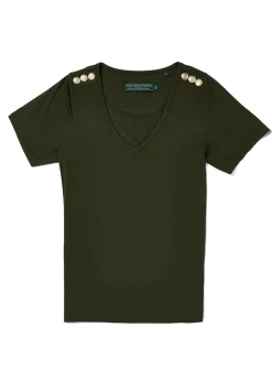 Holland Cooper Relax Fit V-Neck Tee Outlet