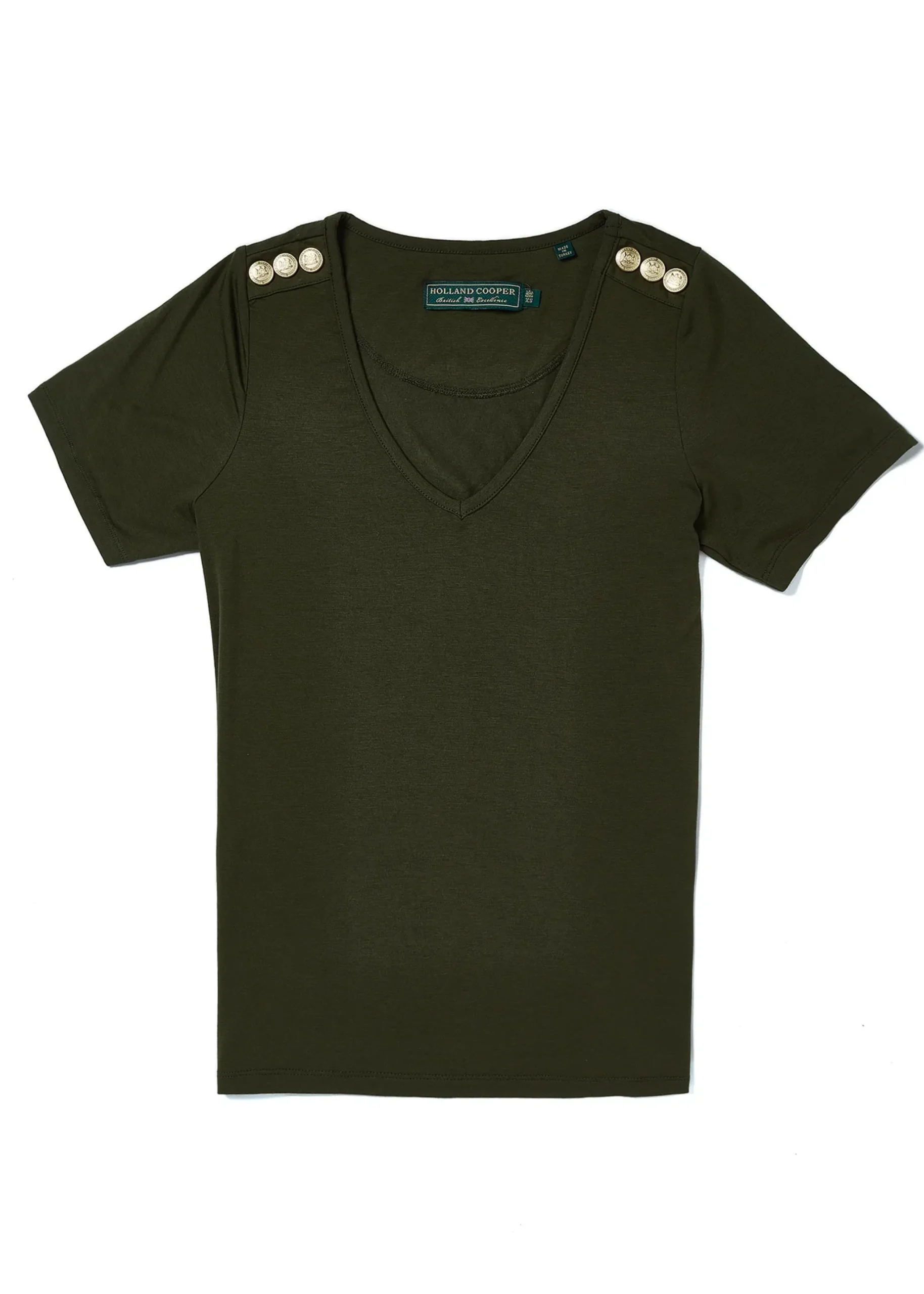 Holland Cooper Relax Fit V-Neck Tee Outlet
