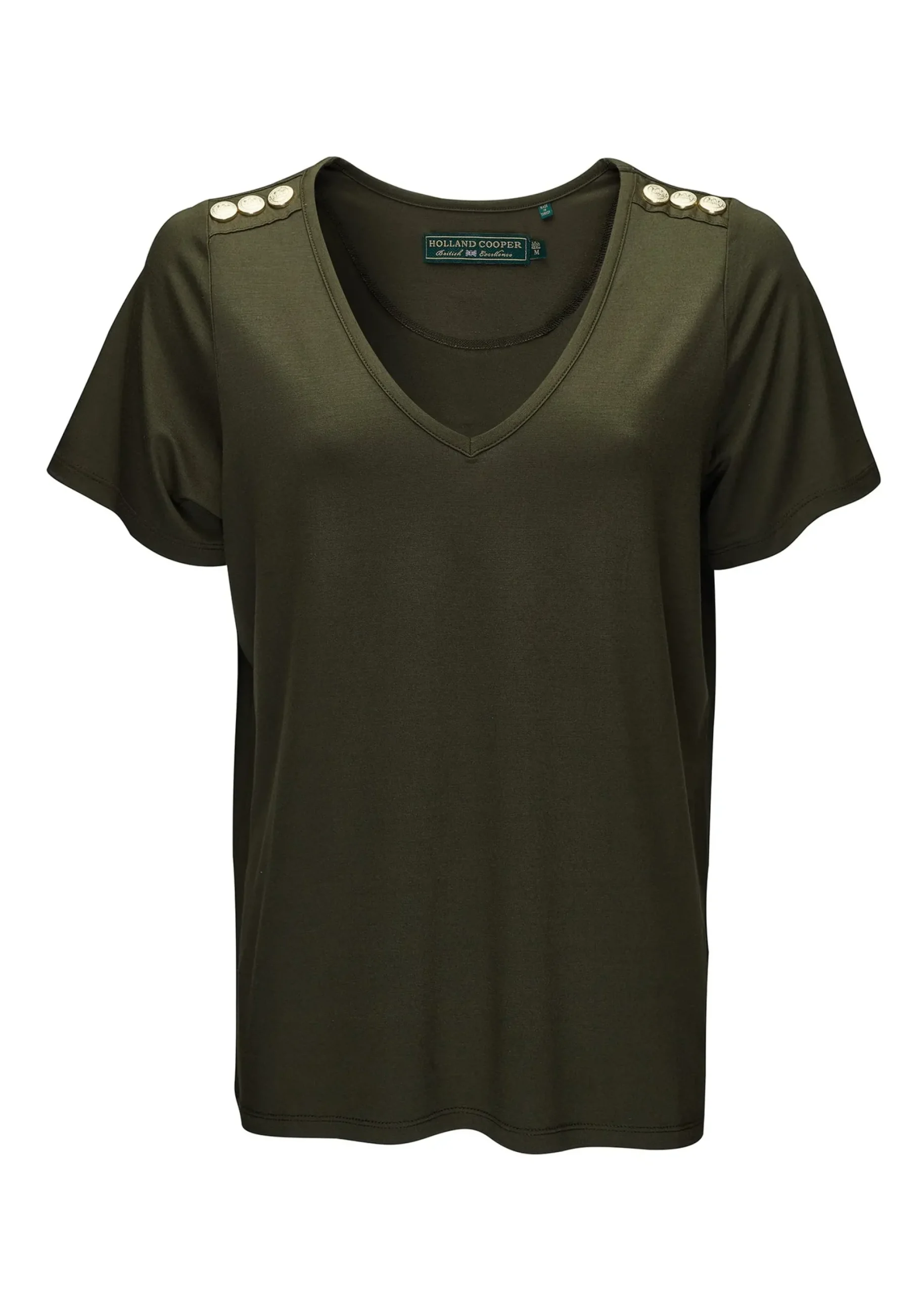Holland Cooper Relax Fit V-Neck Tee Outlet