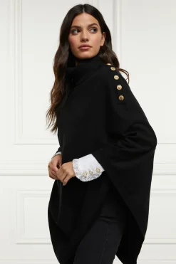 Holland Cooper Roll Neck Cape Black