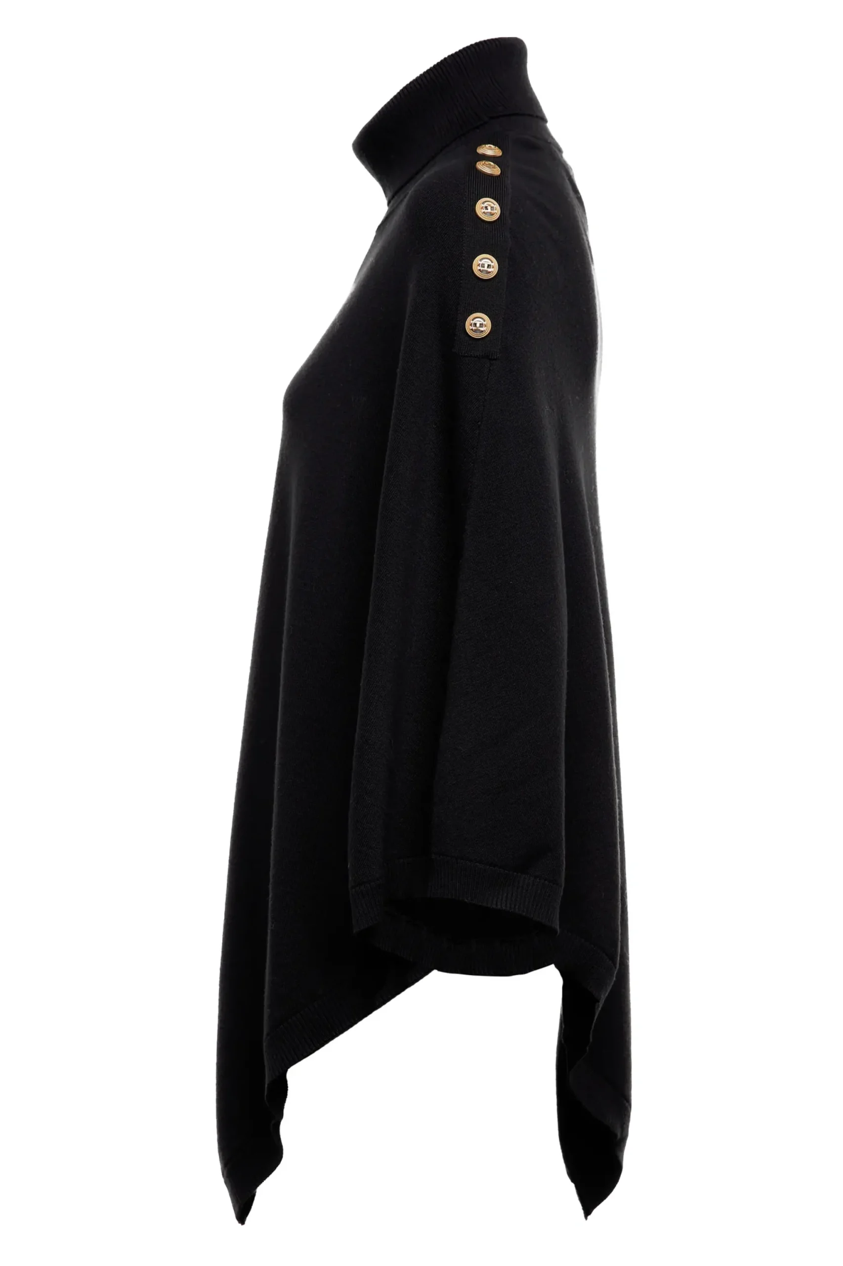 Holland Cooper Roll Neck Cape Black