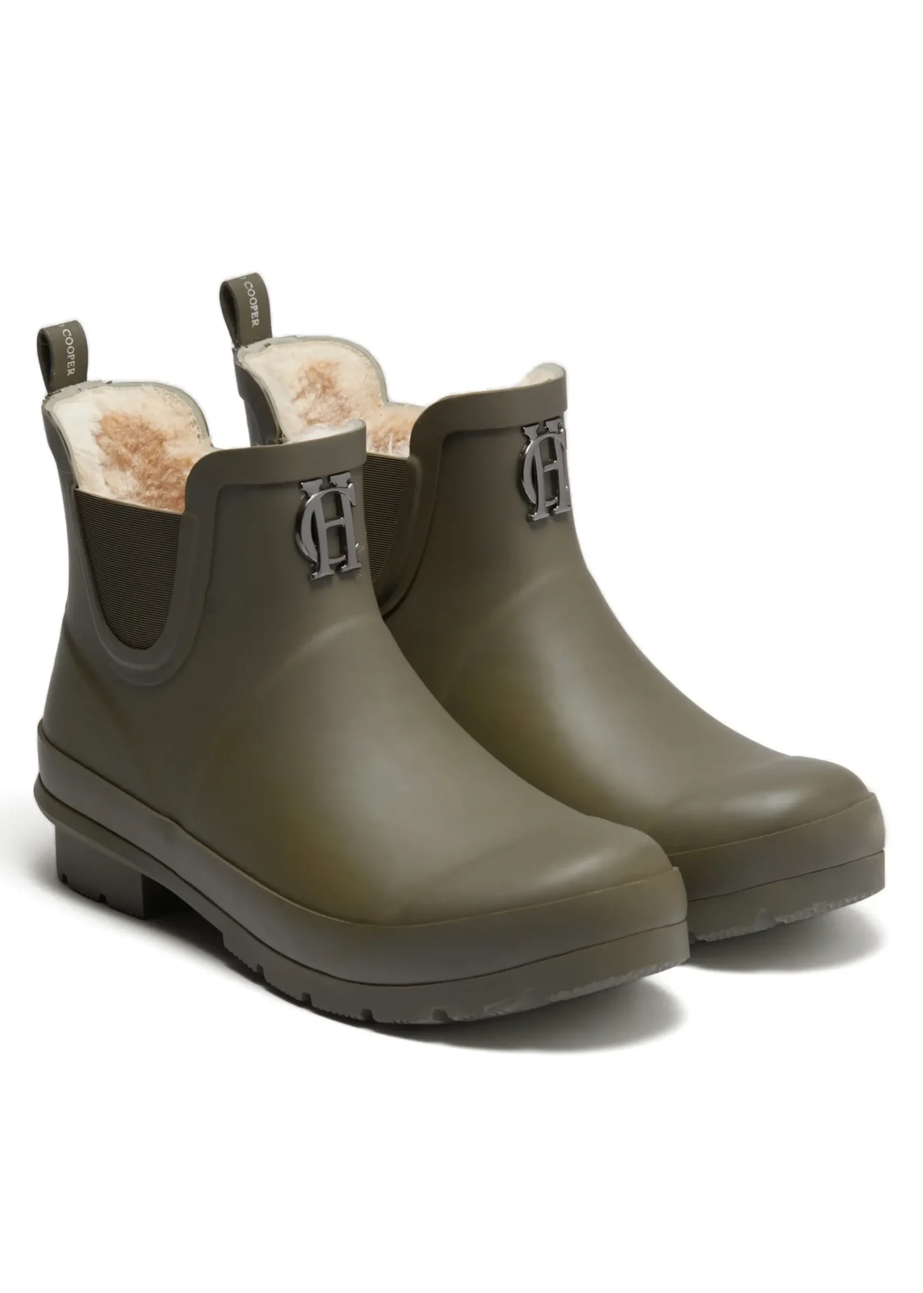 Holland Cooper Rubber Chelsea Boot Matte Green Gunmetal Online