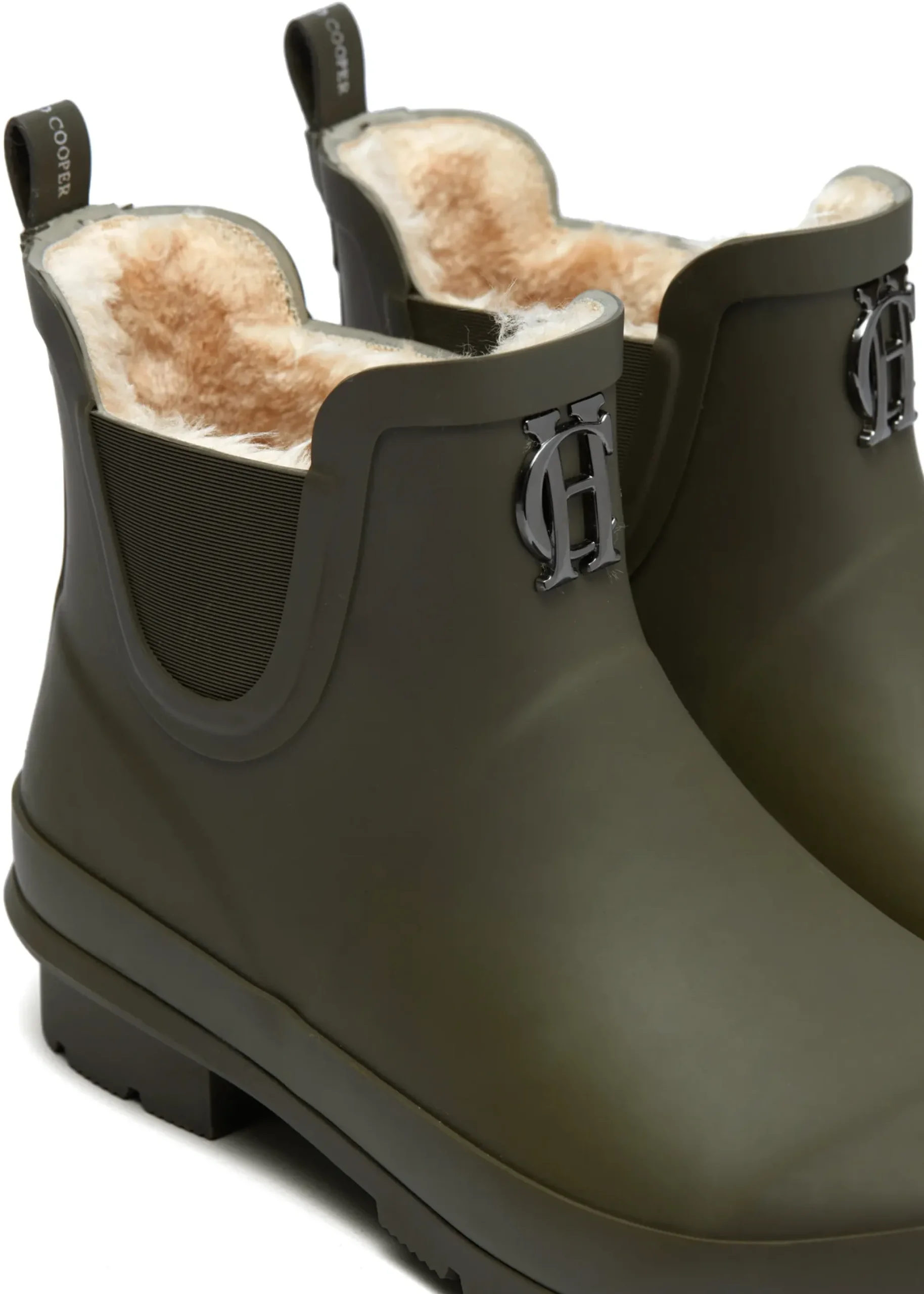 Holland Cooper Rubber Chelsea Boot Matte Green Gunmetal Online