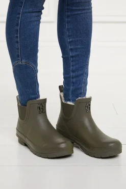 Holland Cooper Rubber Chelsea Boot Matte Green Gunmetal Online