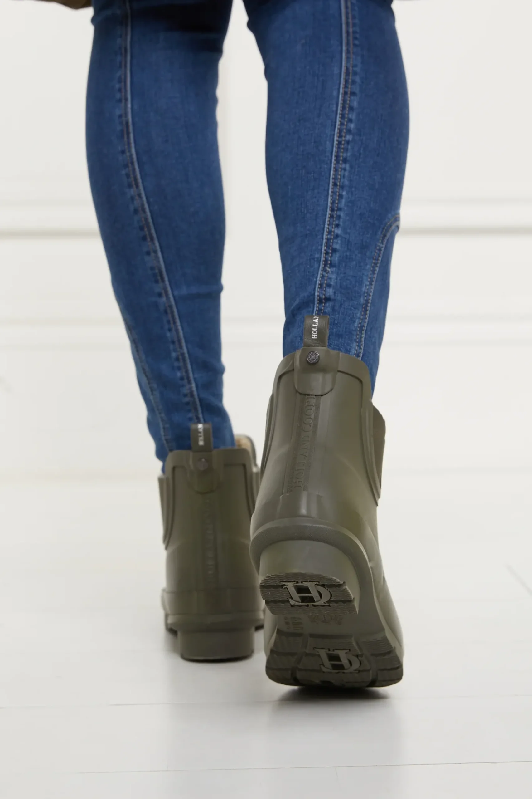 Holland Cooper Rubber Chelsea Boot Matte Green Gunmetal Online