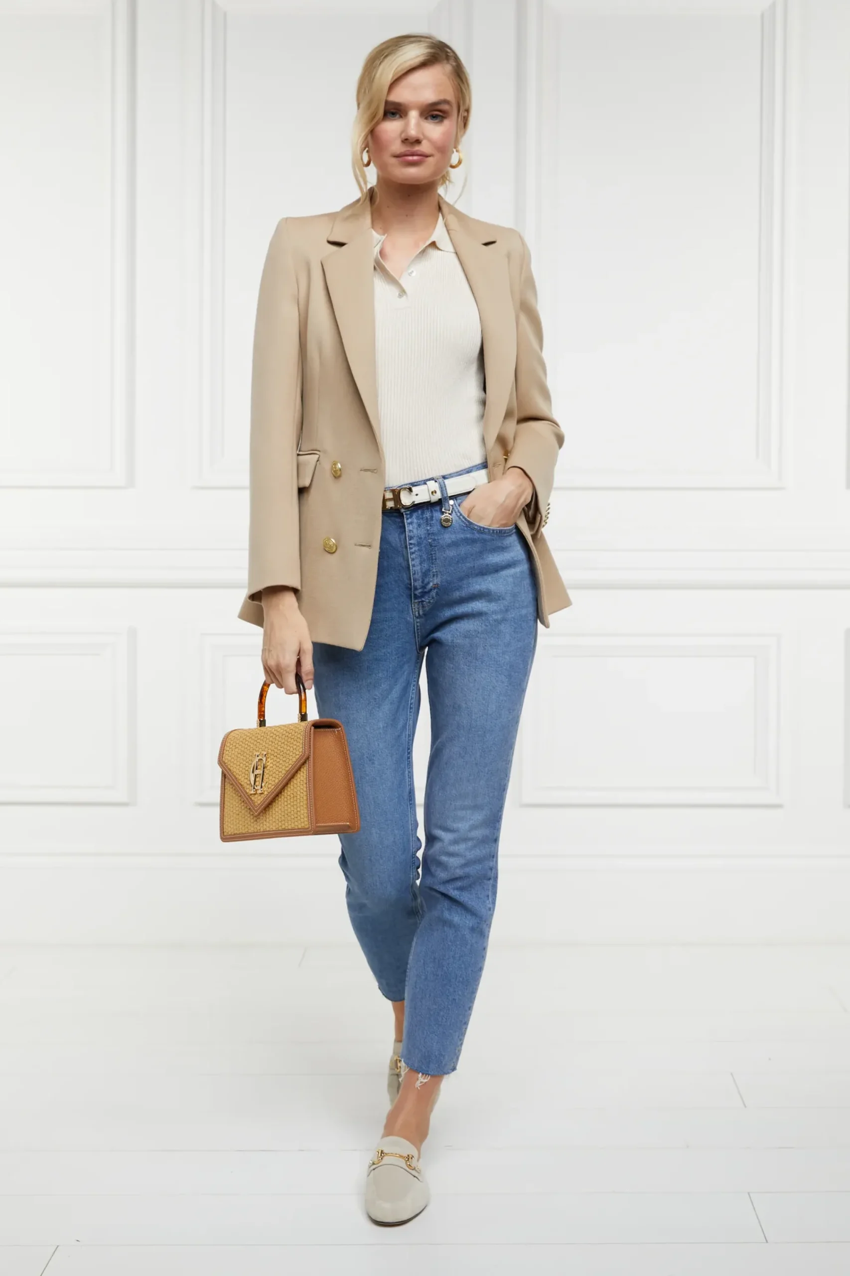 Holland Cooper Scarlett Polo Knit Ecru Sale