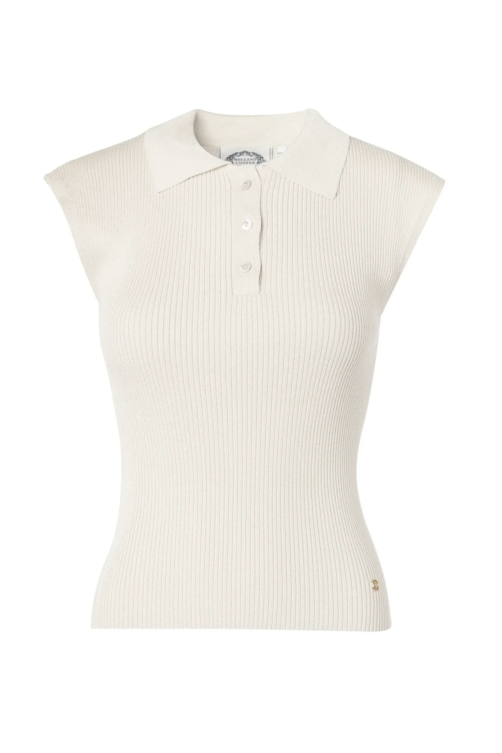 Holland Cooper Scarlett Polo Knit Ecru Sale
